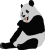 Panda Eating Clip Art